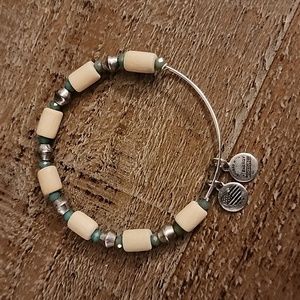 Alex and Ani Seaside Tropical Palm Bangle Bracelet, Silver